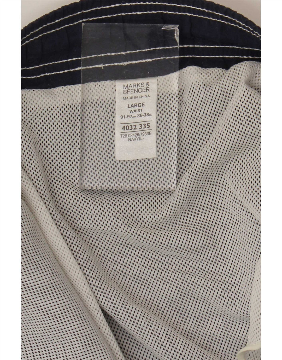 Pantaloncini da bagno da uomo Marks & Spencer grandi in poliestere blu navy