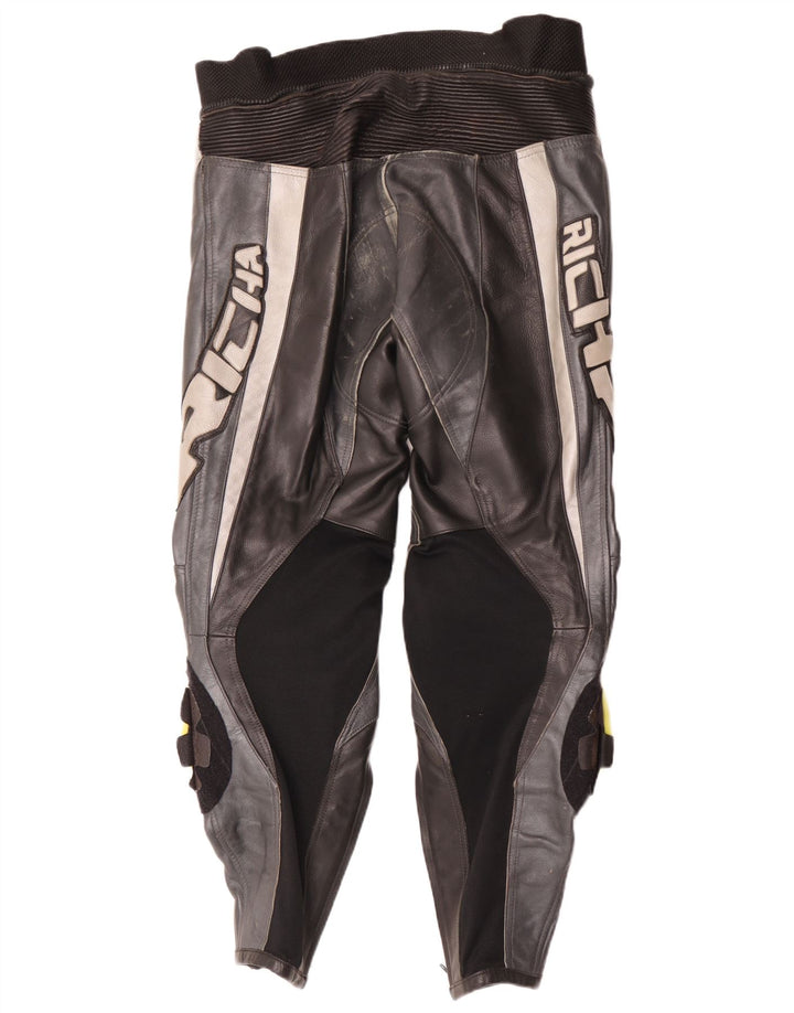 Pantaloni in pelle da uomo Richa EU 52 Large W34 L29 Colorblock nero