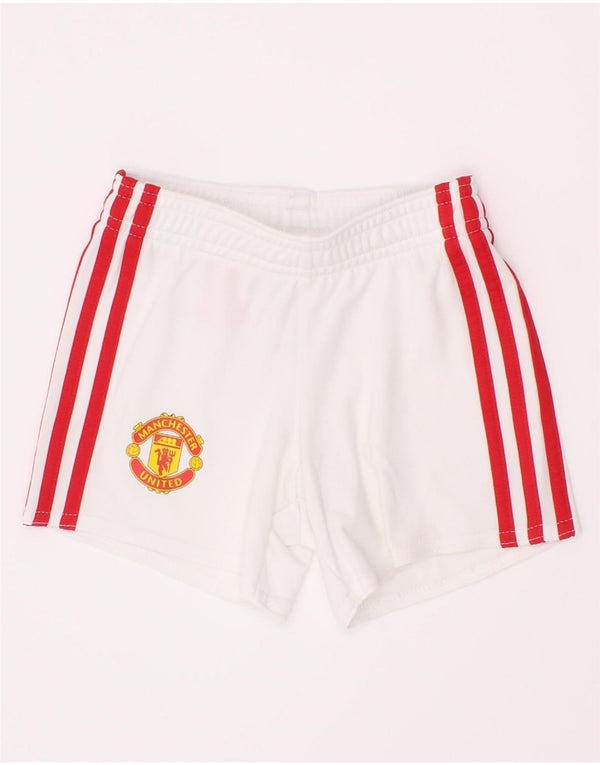 Adidas Baby Boys Manchester United Sport Shorts 6-9 Months White Polyester
