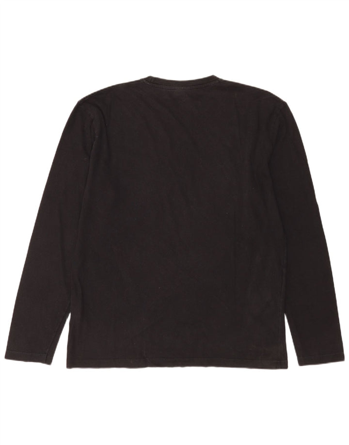 Levi's Maglietta grafica da uomo a maniche lunghe grande in cotone nero