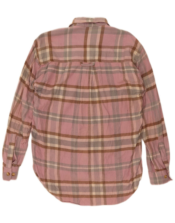 Camicia vintage da uomo in flanella XL in cotone scozzese rosa