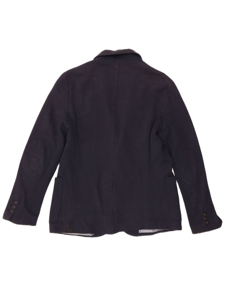 Giacca blazer da uomo a 2 bottoni Zara EU 50 cotone blu navy medio