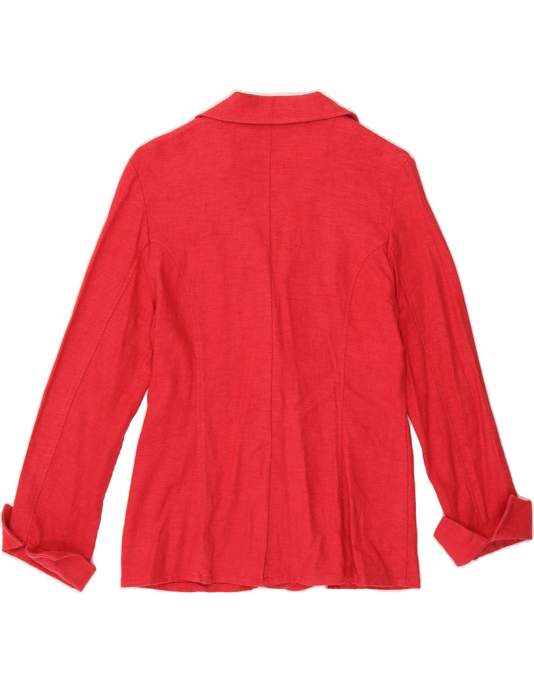 PACO Womens 3 Button 3/4 Sleeve Blazer Jacket UK 10 Small Pink Linen Vintage Paco and Second-Hand Paco from Messina Hembry 