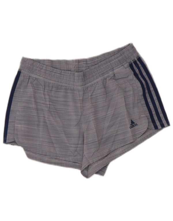 Pantaloncini sportivi ADIDAS Aeroready da donna UK 8/10 piccoli a righe blu navy