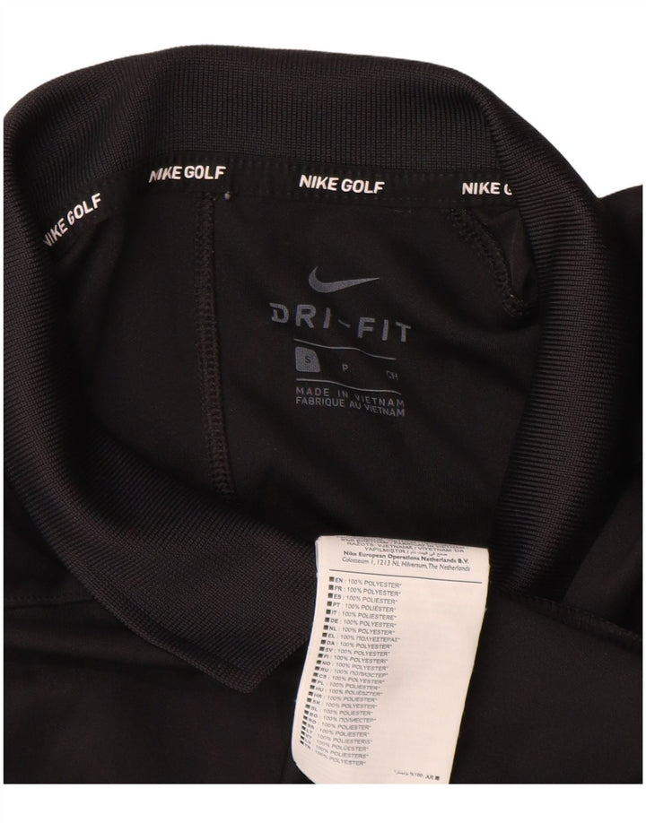 Polo Nike da uomo Dri Fit piccola in poliestere nero