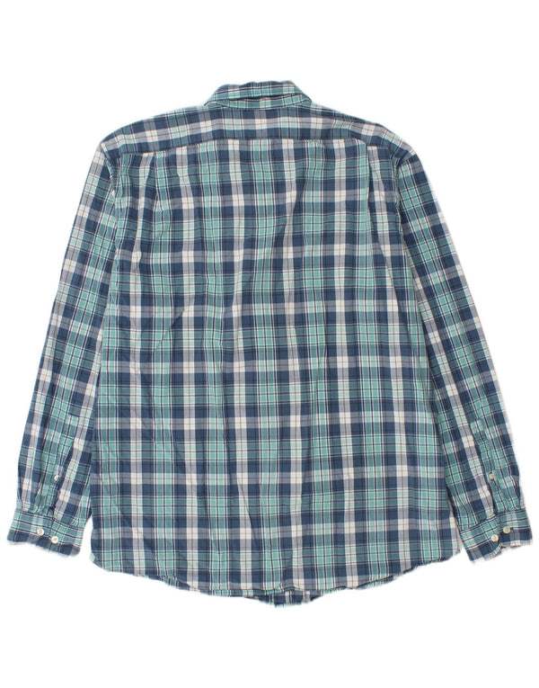 Camicia da uomo Classic Fit di Eddie Bauer, cotone a quadri blu di grandi dimensioni
