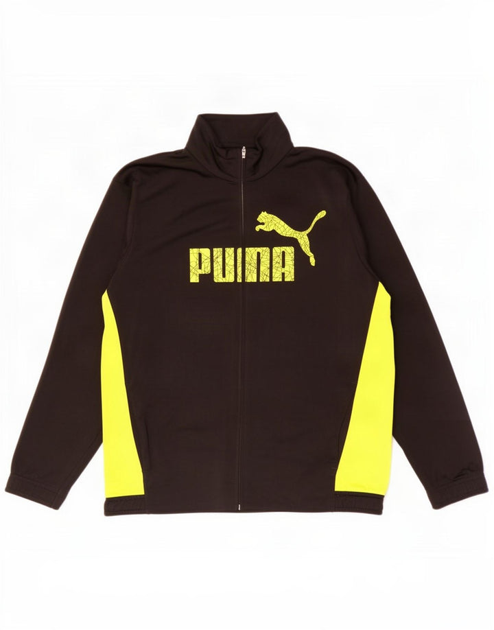 Giacca da tuta grafica da uomo Puma XL Poliestere color block nero