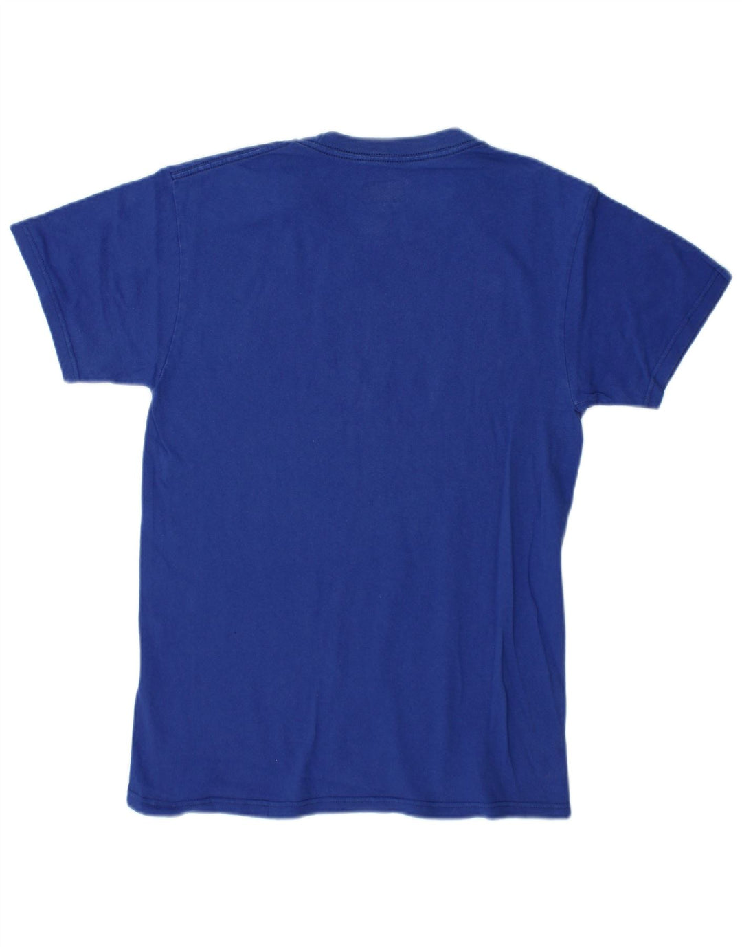 T-shirt grafica da uomo autentica Top in cotone blu piccolo