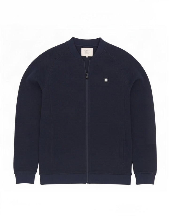 Jack & Jones Giacca da uomo Core della tuta da ginnastica media in poliestere blu navy
