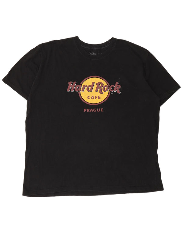 T-shirt grafica da uomo Hard Rock Cafe Praga vestibilità classica 2XL cotone nero