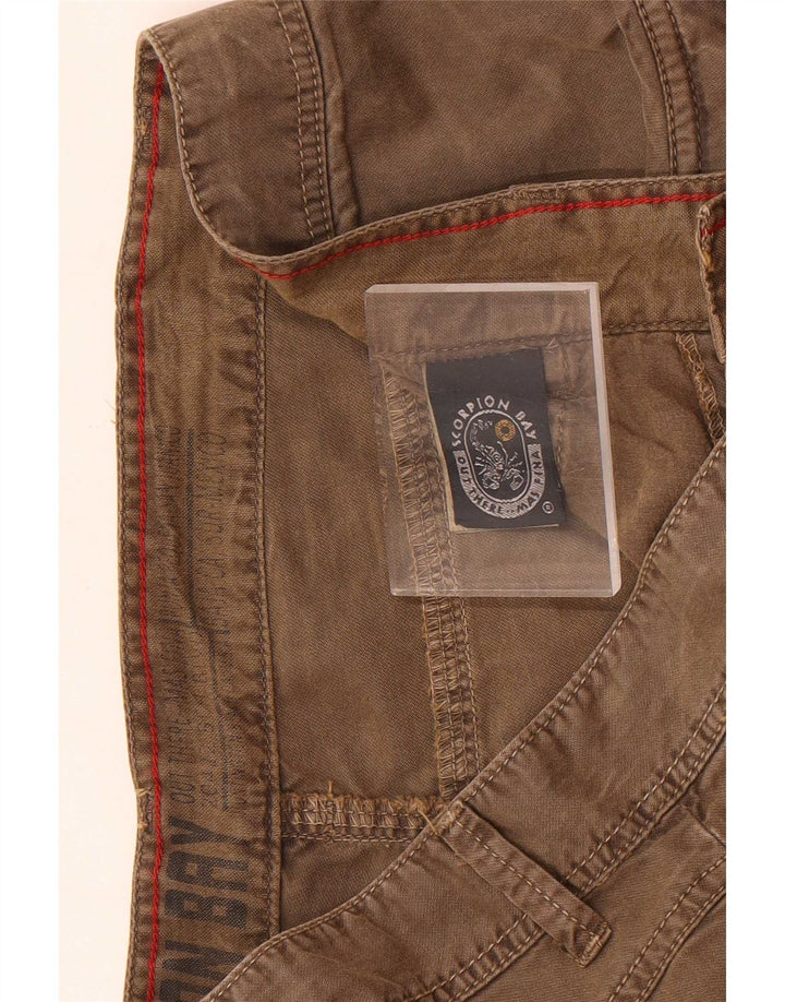 Pantaloncini casual regolari da uomo Scorpion Bay W33 in cotone marrone medio