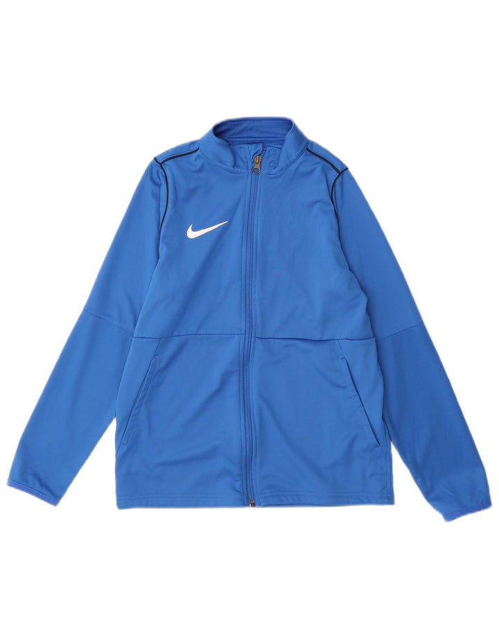 Giacca superiore della tuta Nike da ragazzo Dri Fit 10-11 anni in poliestere blu medio