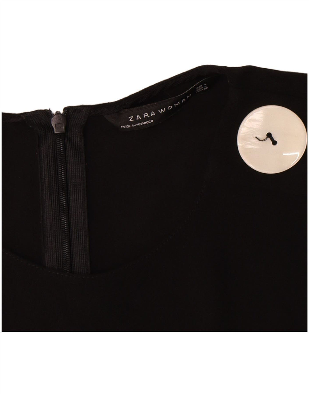 Top Zara da donna con maniche a 3/4, taglia UK 16, grande, poliestere nero