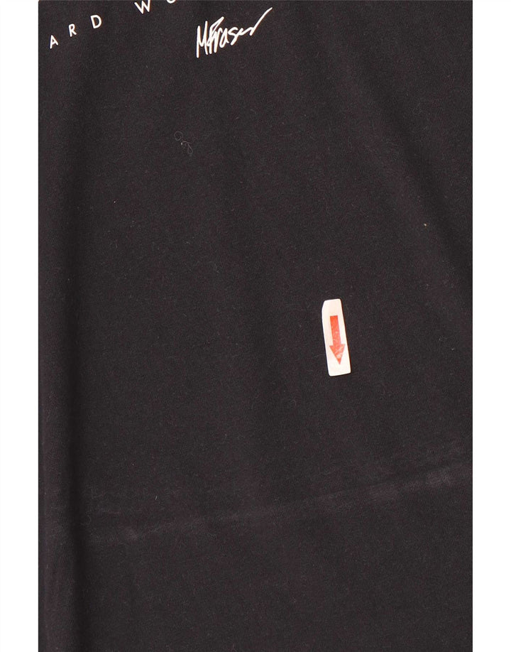 T-shirt grafica Nike Dri Fit da uomo in cotone medio nero