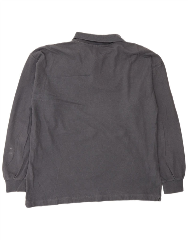 Polo DIADORA Uomo Manica Lunga IT 48 Cotone Grigio Medio