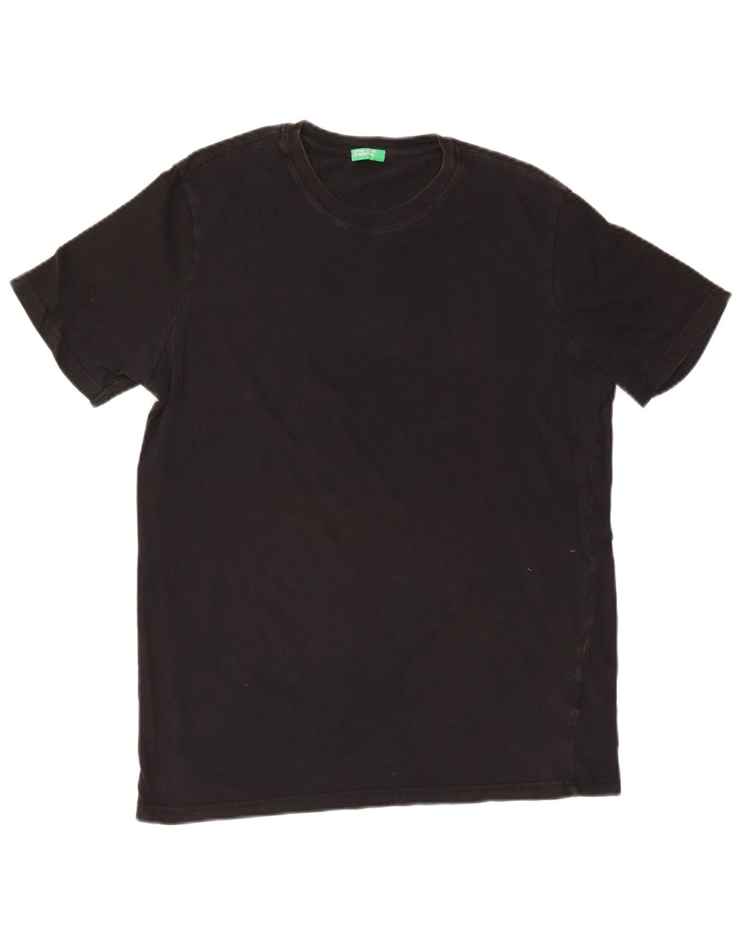 T-shirt uomo Benetton Top Large in cotone nero