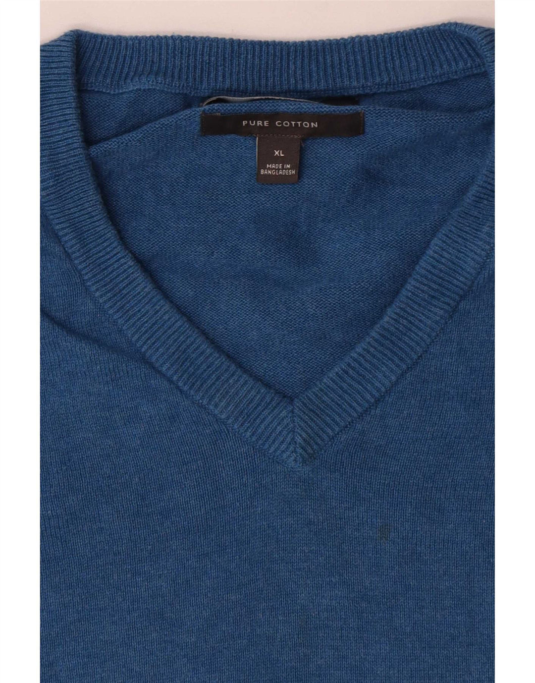 Maglione da uomo con scollo a V Marks & Spencer XL in cotone blu