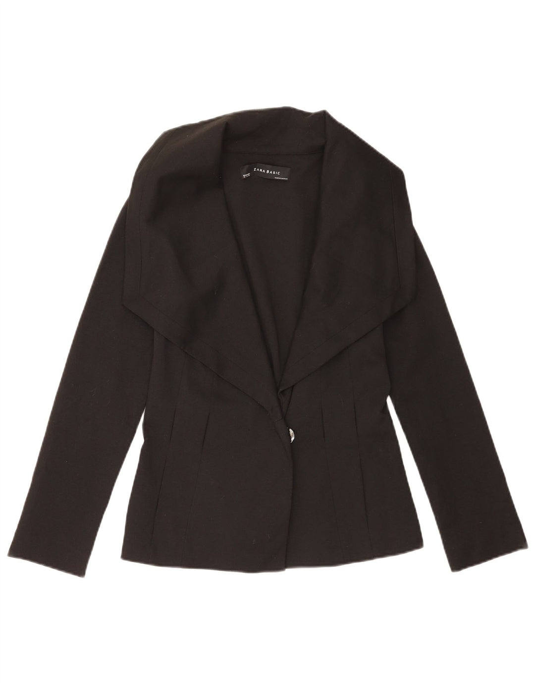 Giacca blazer a 1 bottone da donna Zara UK 12 media nera