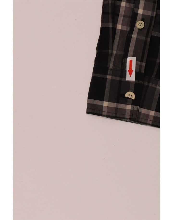 Camicia da uomo Lyle & Scott piccola in cotone a quadri neri