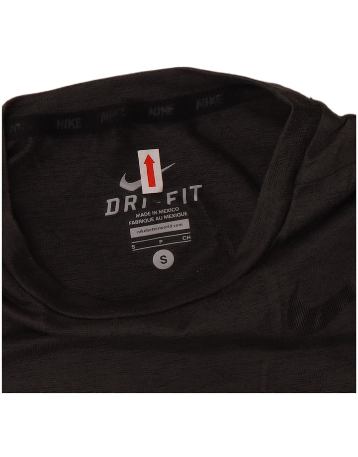 T-shirt Nike Dri Fit da uomo, piccola, in poliestere chiazzato grigio