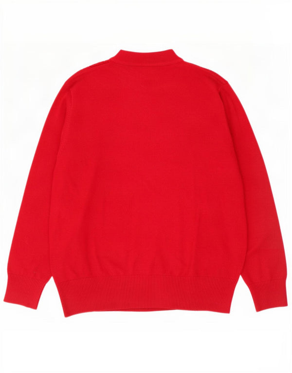 Maglione maglione da donna con collo dolcevita Castle of Ireland UK 20 XL lana rossa