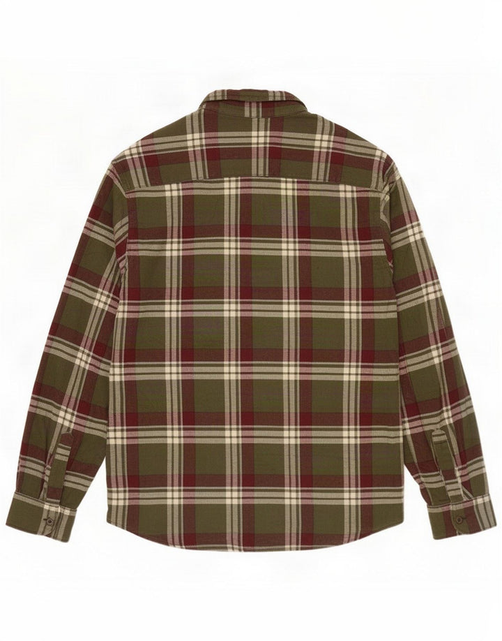 Wrangler Mens Flannel Shirt Medium Khaki Check