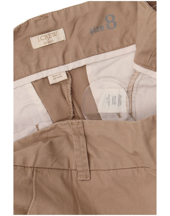Pantaloncini chino da donna J. Crew US 8 medi W32 cotone marrone