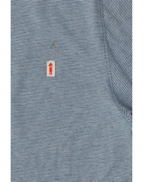 Polo ORVIS da uomo XL in cotone gessato blu