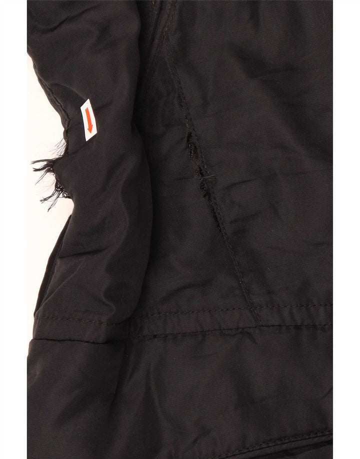 PEUTEREY Cappotto imbottito con cappuccio da donna IT 46 Large Nero Poliammide