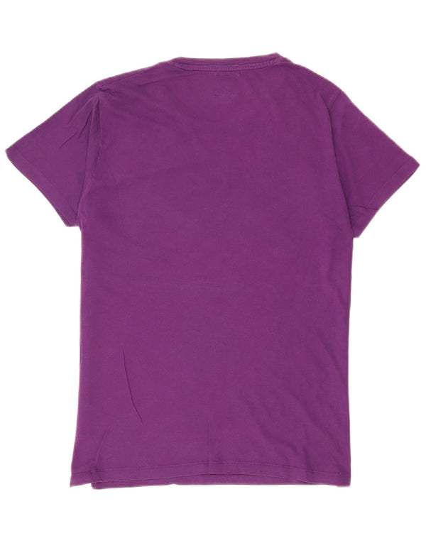 T-shirt grafica da uomo Jack & Jones Top grande in cotone viola