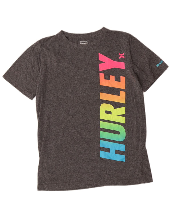 HURLEY Boys Graphic T-Shirt Top 13-14 Years XL Grey
