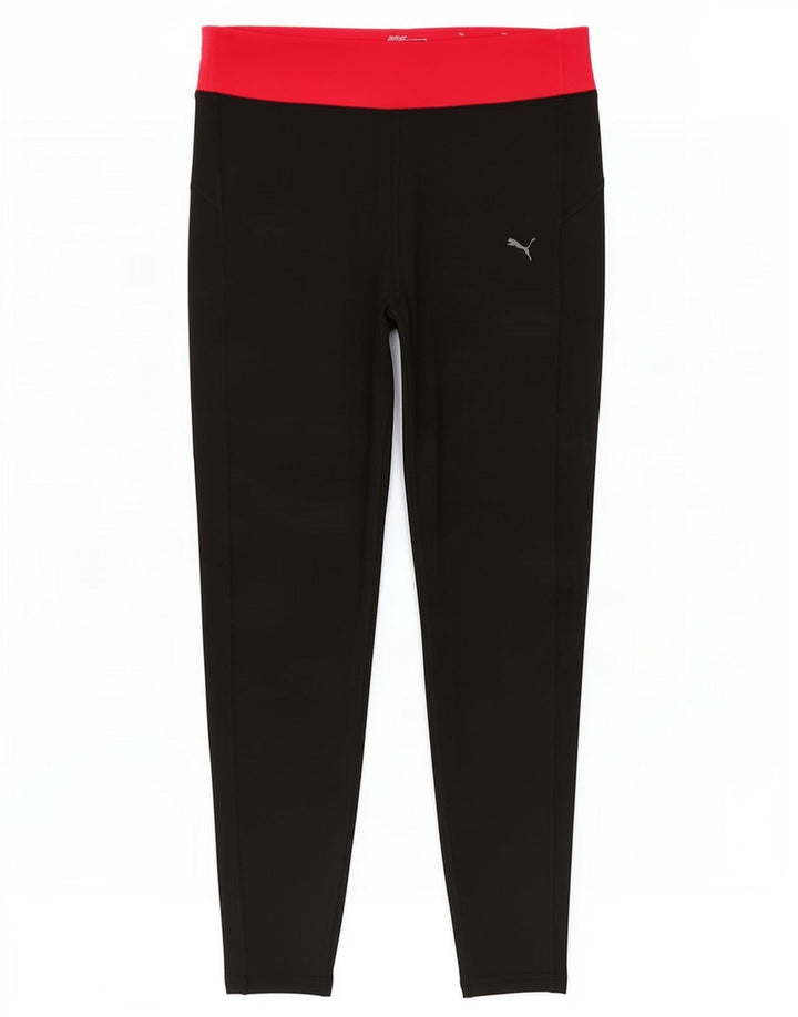 Leggings Puma da donna UK 14 Large Nero Colourblock Poliestere