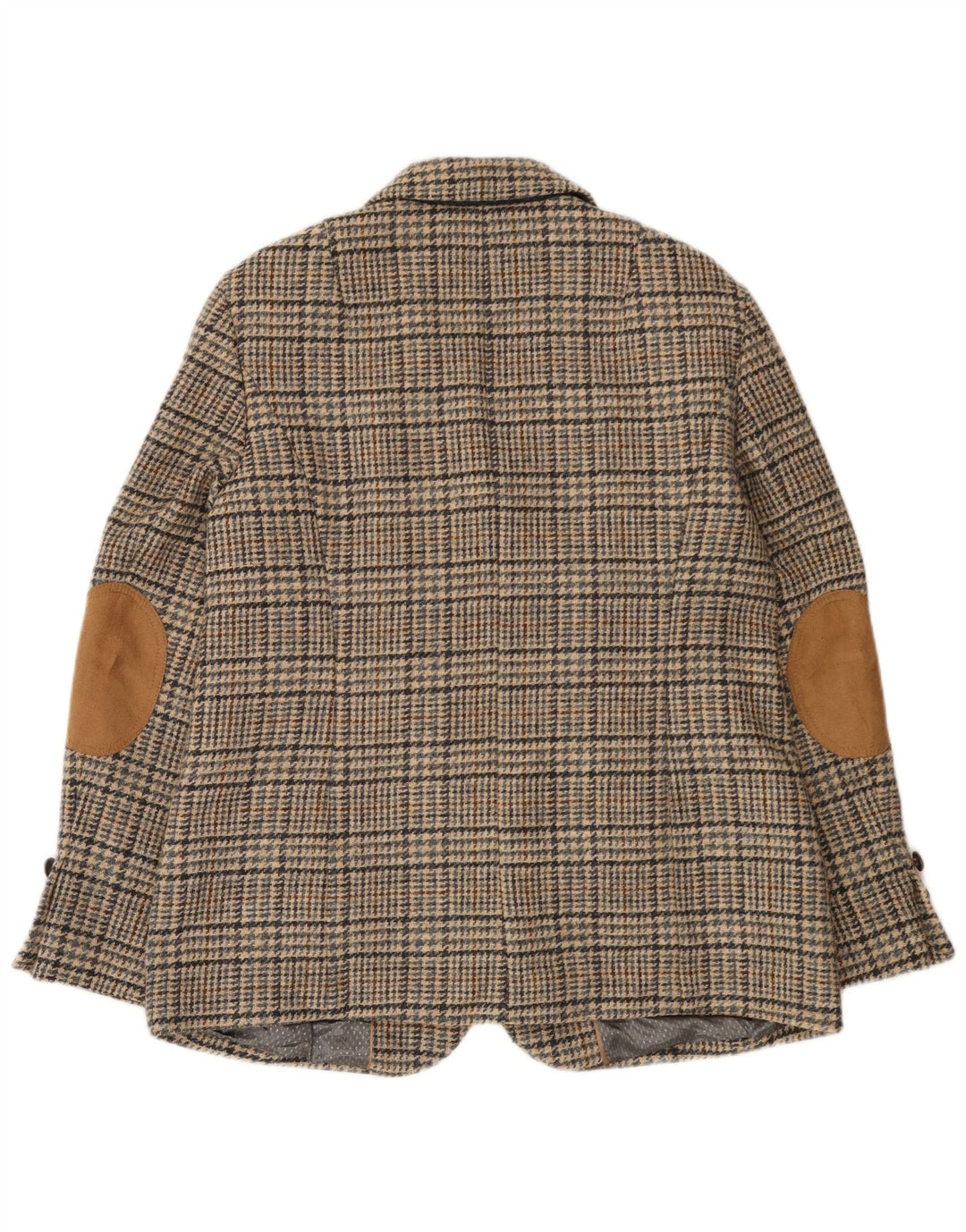 Giacca blazer a 4 bottoni da donna Mona UK 14 grande pied de poule marrone