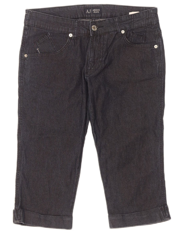 Pantaloncini di jeans Bermuda da donna Armani W29 L18 cotone blu navy