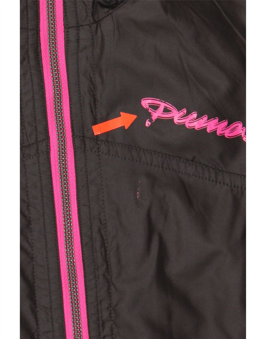 PUMA Womens Tracksuit Top Jacket UK 12 Medium Black Polyester Vintage Puma and Second-Hand Puma from Messina Hembry 