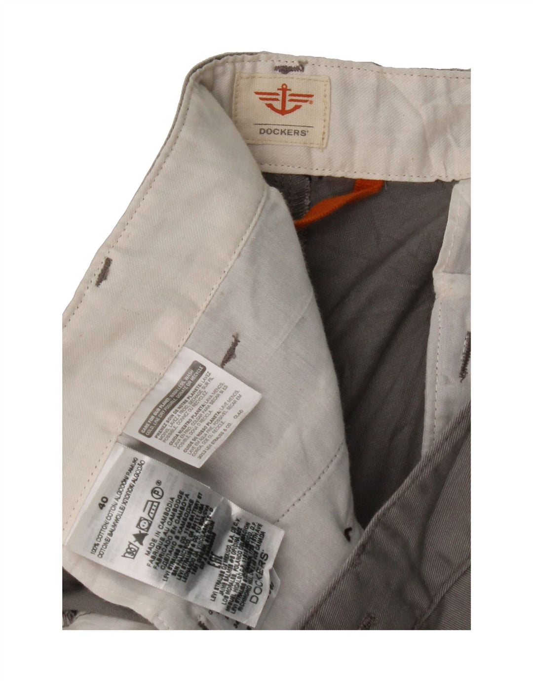 DOCKERS Mens Cargo Shorts W40 XL Grey Cotton Vintage Dockers and Second-Hand Dockers from Messina Hembry 