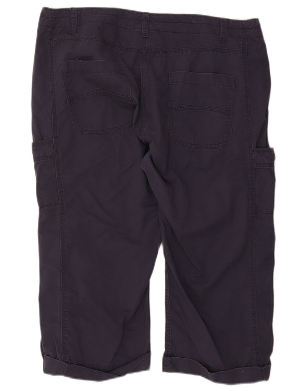 Pantaloni Capri dritti da donna Weird Fish UK 16 Large W38 L18 Blu navy