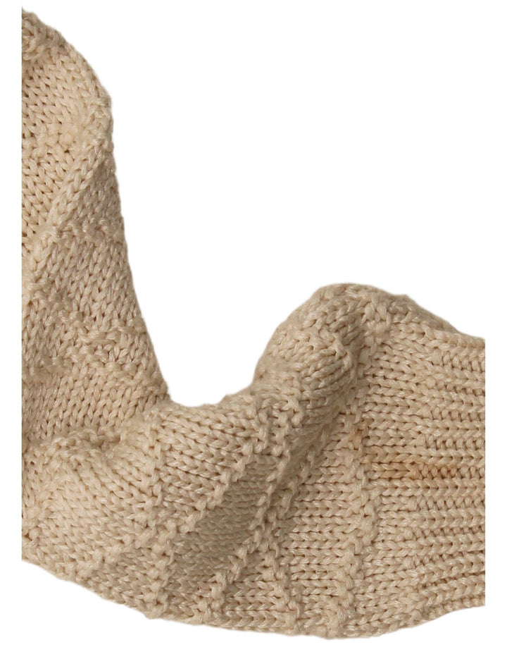 Maglione Zara da uomo con scollo a V XL Beige acrilico