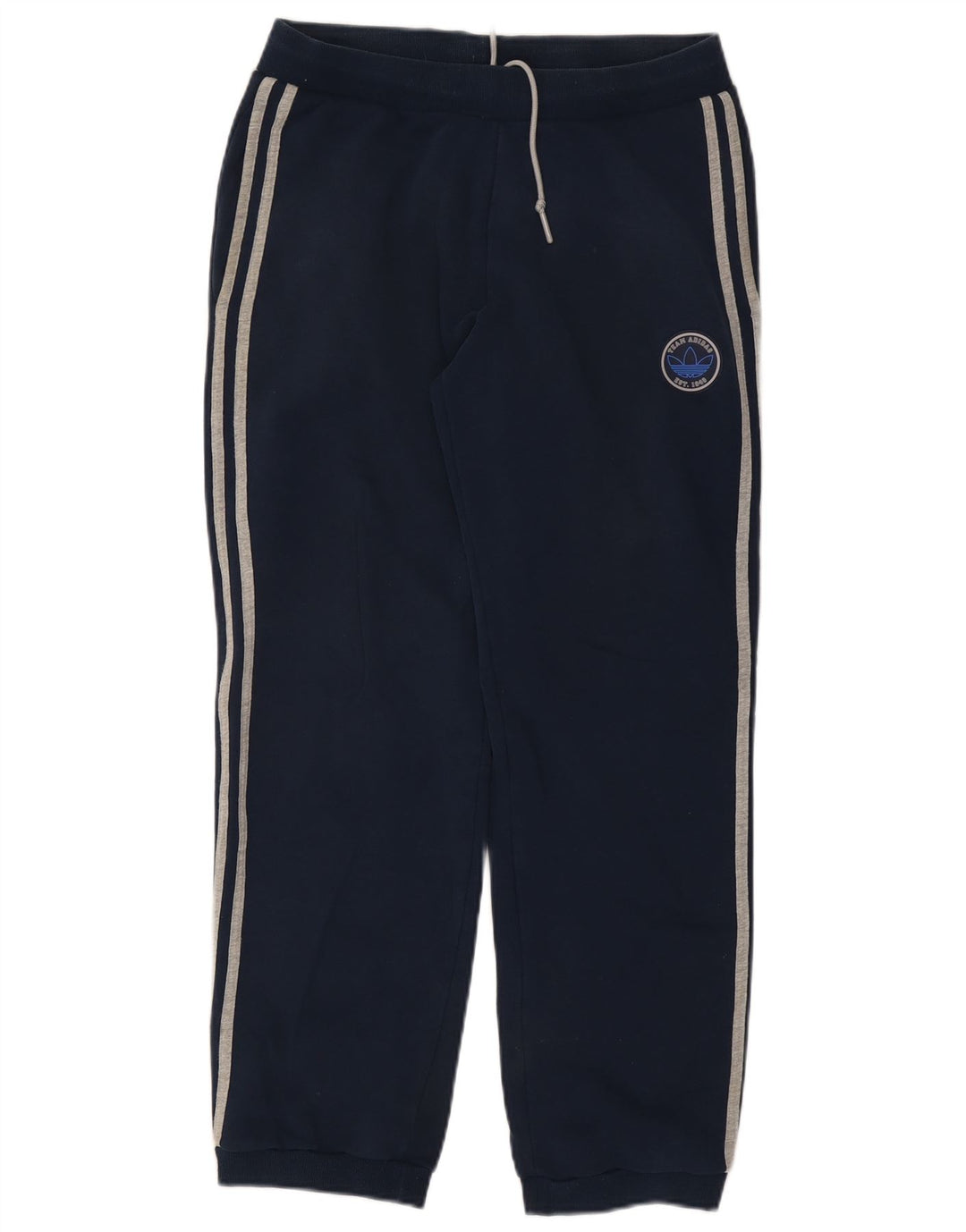 Pantaloni da tuta con grafica ADIDAS da uomo Joggers medio cotone blu navy