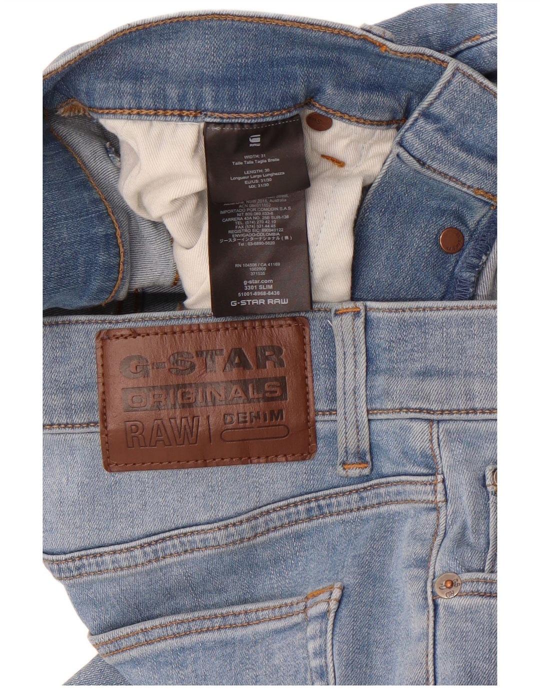 Jeans slim da uomo G-Star W31 L30 cotone blu