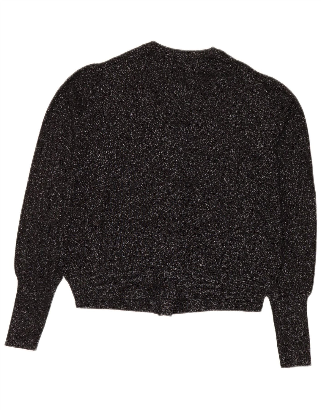 Maglione cardigan da donna Marks & Spencer UK 14 grande viscosa nera