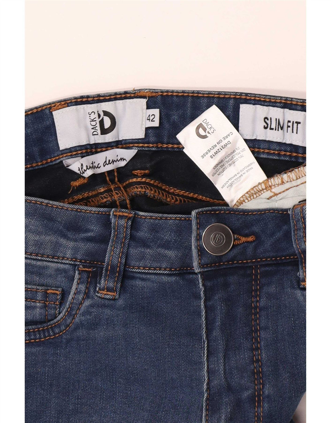 Jeans slim da donna Dack IT 42 medio W26 L28 cotone blu