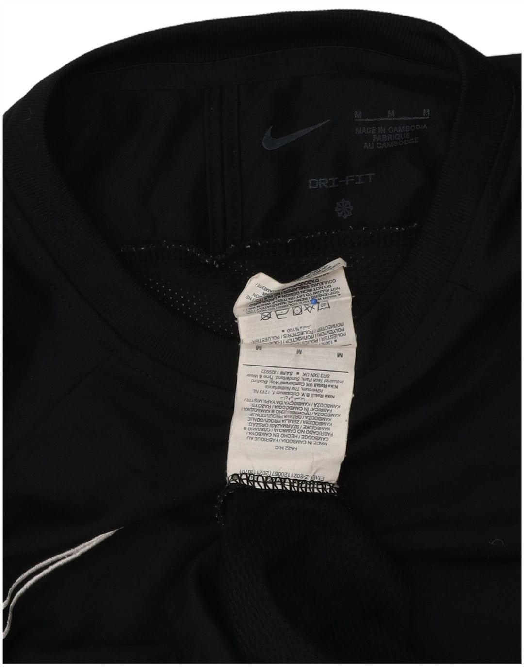 T-shirt Nike da uomo Dri Fit, top in poliestere color block medio nero
