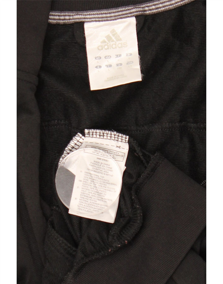 Giacca da ginnastica da uomo Adidas Large nera in poliestere