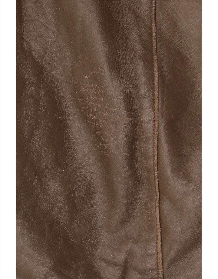 Giacca in pelle vintage da uomo IT 52 XL in pelle marrone
