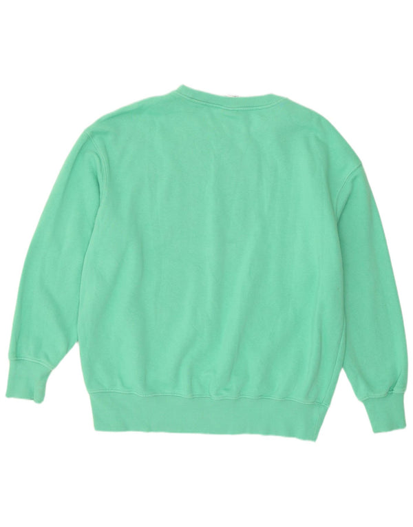 Felpa oversize con grafica Nike da donna, maglione UK 10, piccolo cotone verde