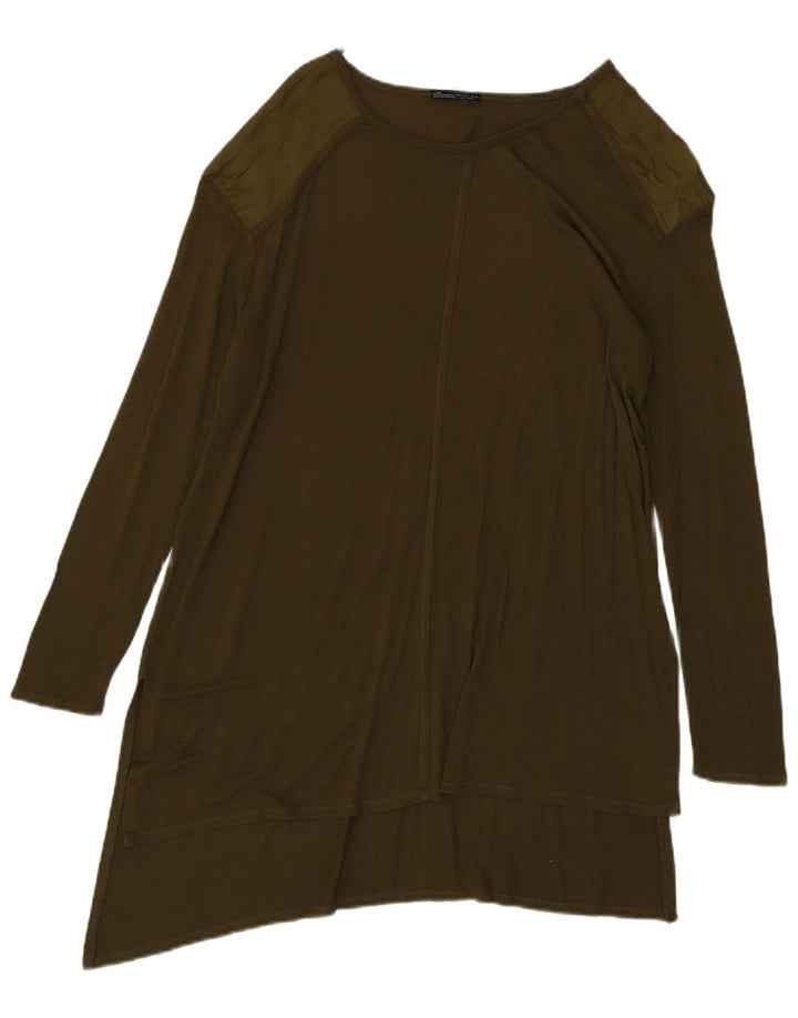 Abito maglione Zara da donna UK 16 grande color kaki
