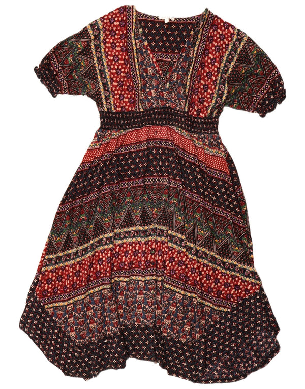 Abito asimmetrico da donna Monsoon UK 16 Grande cotone floreale multicolore