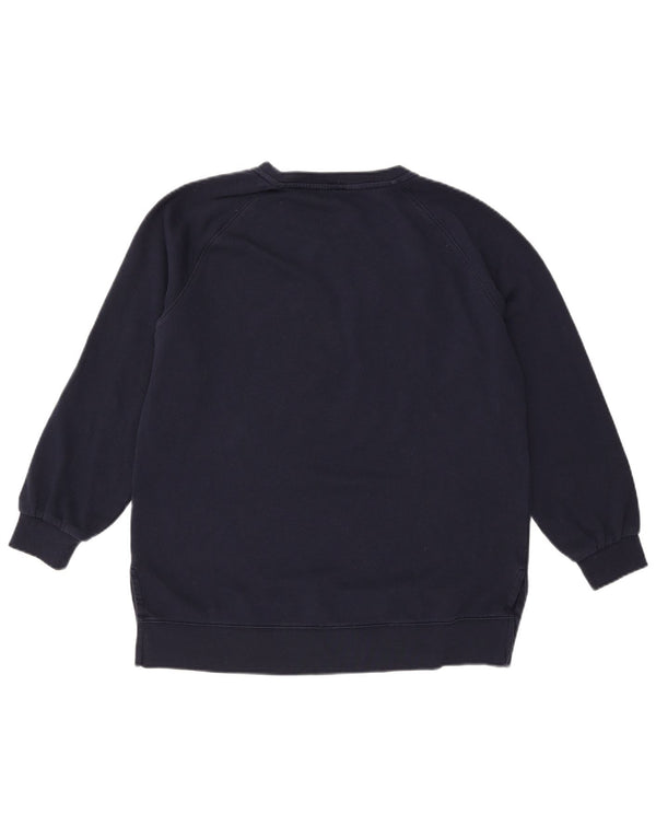 Felpa oversize con grafica da donna Gap, maglione UK 10, piccola, cotone blu navy