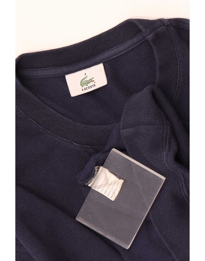 Felpa da uomo Lacoste, taglia 4, media, in cotone blu navy
